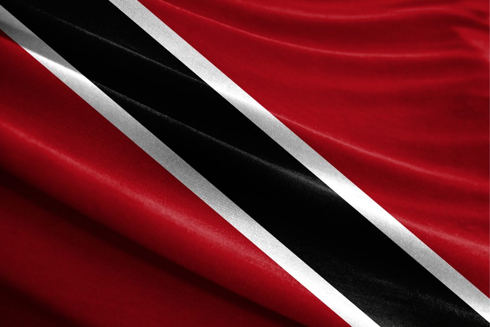 Realistic,Flag,Of,Trinidad,And,Tobago,On,The,Wavy,Surface